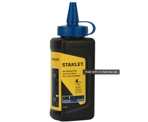 אנך סימון 30 מ' עם מיכל צבע כחול + פלס Stanley