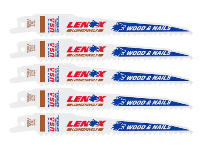 סט 5 להבים למסור חרב "12 לעץ דגם 156R לנוקס Lenox