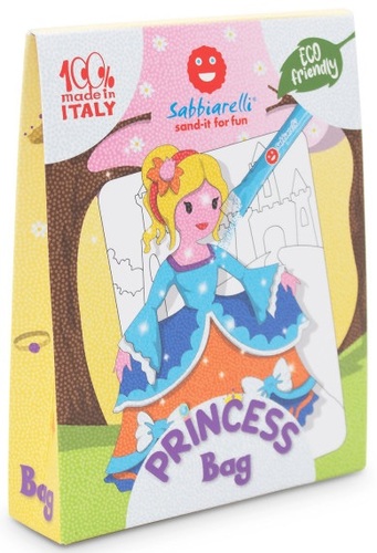 תיק יצירה לילדים: נסיכות עם 12 צבעי חול ו 2 תמונות דבק מאוירות