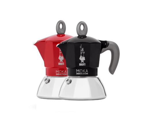 מקינטה מוקה לאינדוקציה 2 כוסות Bialetti Moka Induction במגוון צבעים 