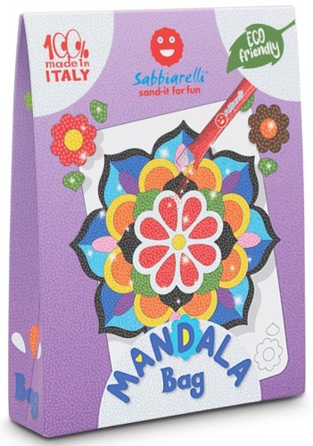 תיק יצירה לילדים: מנדלות עם 12 צבעי חול ו 2 תמונות דבק מאוירות