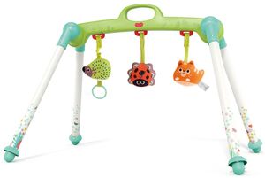 אוניברסיטה מתקפלת לתינוק עם 3 מצבי משחק ו 3 צעצועים רכים תלויים