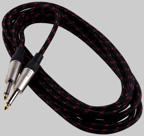 כבל 3מ' PL-PL ציפוי בד WARWICK RCL30203 TC BLACK