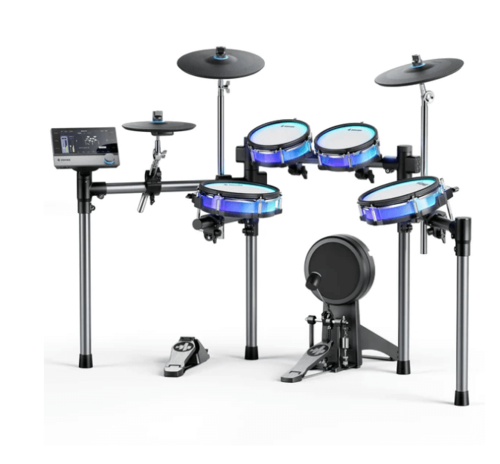 מערכת תופים אלקטרונית מרהיבה EC6878 עם מסך טאץ' BACKBEAT ותאורת לדים מבית DONNER