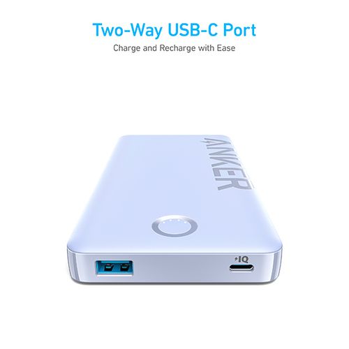 מטען נייד Anker PowerCore PIQ 323 10,000mAh - צבע סגול