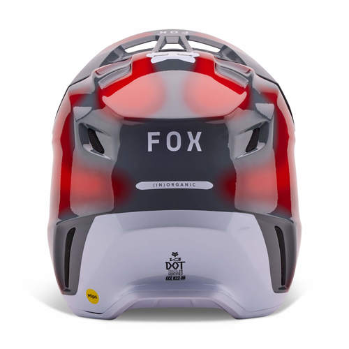 קסדת פוקס אפור / אדום - FOX V3 VOLTAILE V24