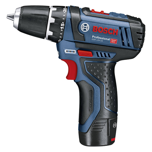 מברגה/מקדחה רוטטת GSB 12V-15 Bosch עם 2 סוללות 2AH + תיק בד