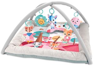 משטח פעילות חיות וחיוכים ביער עם 4 מצבי פעילות, קשתות ניתנות להסרה ו 12 מנגינות - ורוד