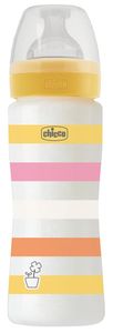 בקבוק לתינוק 330 מ"ל 4+ זרימה מהירה מסדרת וולביאינג Well Being - פסים צהוב