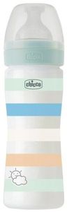 בקבוק לתינוק 250 מ"ל 2+ מסדרת וולביאינג Well Being - פסים כחול