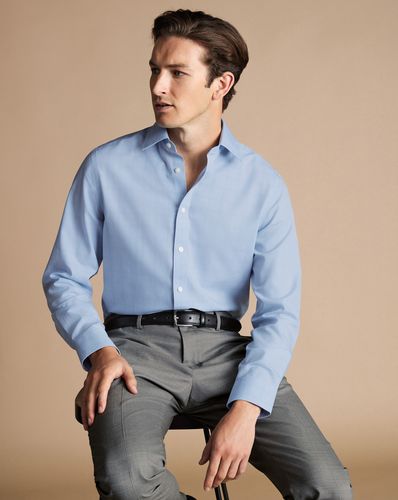 חולצה גזרת סלים - Light blue and green Prince of Wales slim fit