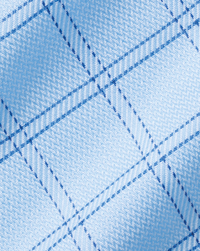 חולצה גזרת קלאסיק -Sky blue check non-iron Mayfair weave CA classic fit shirt