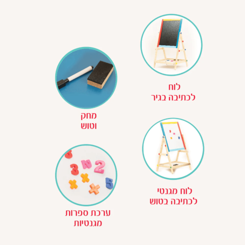 לוח ציור 3ב1 + ספרות מגנטיות IAM