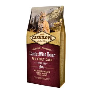 קרנילאב מזון לחתולים כבש וחזיר בר 2 ק"ג Carnilove Cat Food Lamb and Wild Boar Sterilised