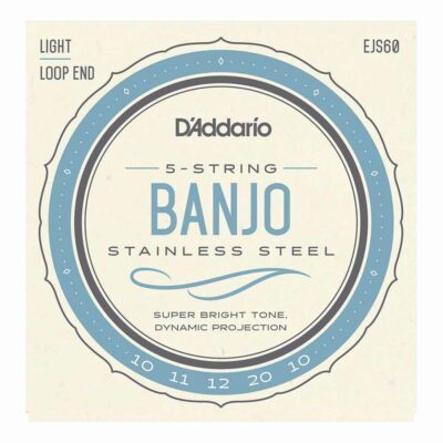 מיתרים לבנג'ו דדריו – 10-20 –  EJS60 5-String Banjo Stainless Steel Custom Light