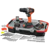 מארז מקדחה רוטטת/מברגת אימפקט +אביזרים Black&Decker BCD003BAST