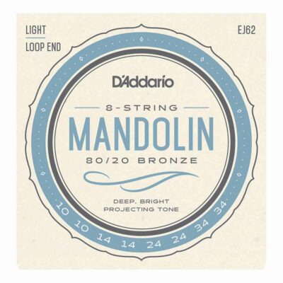 מיתרים למנדולינה דדריו – 10-34 –  EJ62 80/20 Bronze Mandolin Strings Light