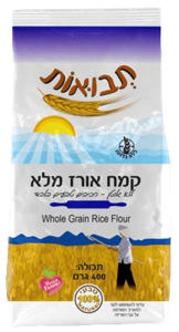 קמח אורז מלא 400 ג"ר ללג תבואות