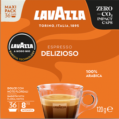 36 קפסולות לוואצה אמודו מיו Lavazza A Modo Mio Delizioso
