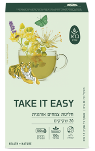 חליטת צמחים אורגנית Take It Easy ברא צמחים 20 שקיקים - Bara Take It Easy Organic Herbal Blend