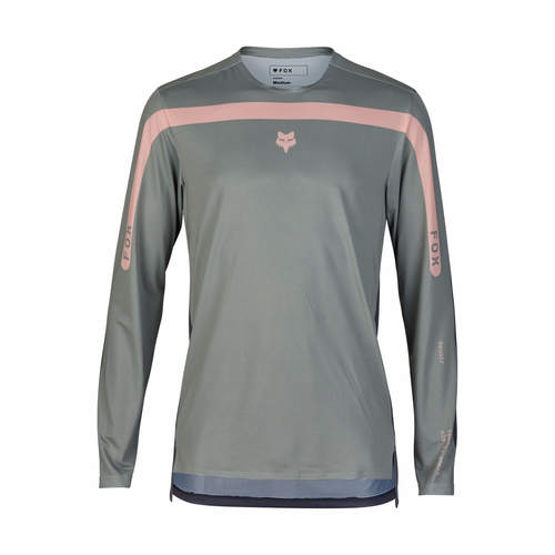 חולצת אופניים ארוכה פלקסאייר אפור / ורוד - FLEXAIR LS JERSEY AVIATION V24