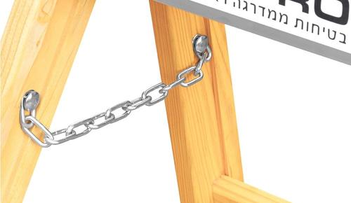 סולם עץ פרימיום 6 שלבים תקני 206-W02	יצרן KAPRO 