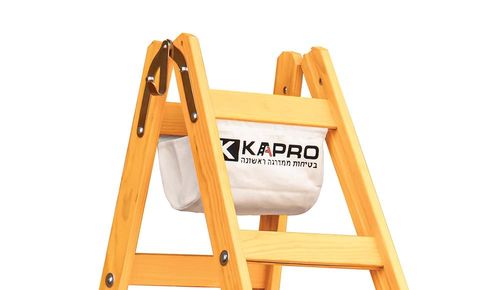 סולם עץ פרימיום 5 שלבים תקני 205-W02	יצרן KAPRO 