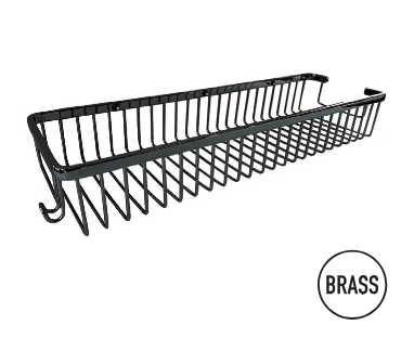 סבוניית רשת מלבנית BRASS שחור מט 40 ס״מ SBS4013BL