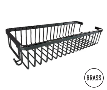 סבוניית רשת מלבנית BRASS שחור מט 30 ס״מ SBS3013BL