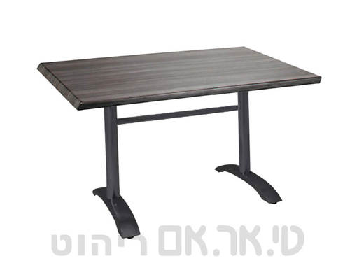שולחן עם רגל טוריס כפולה שחור
