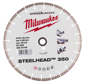 דיסק יהלום למתכת וחיתוך חלק "9 (230 מ"מ) - milwaukee STEELHEAD 230 MM