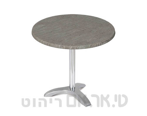 שולחן עם רגל טוריס כסוף
