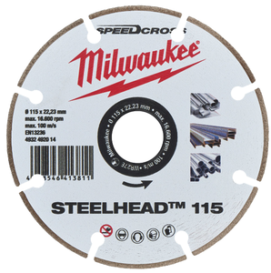 דיסק יהלום למתכת וחיתוך חלק "4.5 (115 מ"מ) - milwaukee STEELHEAD 115 MM