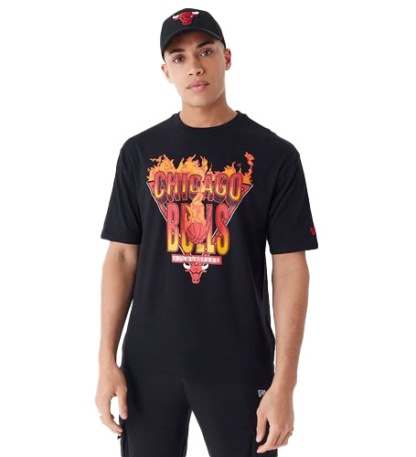 חולצת ניו ארה New Era NBA Chicago Bulls Flame Graphic | גברים