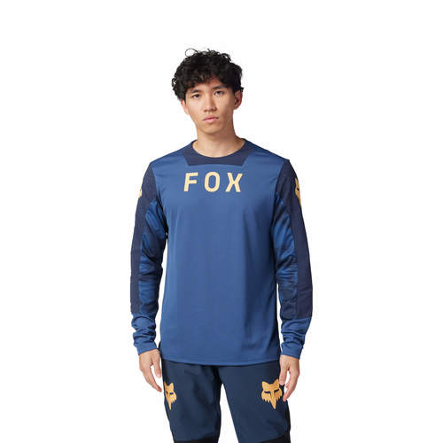 חולצת רכיבה ארוכה פוקס כחול כהה - FOX RACING DEFEND LS JERSEY TAUNT V24