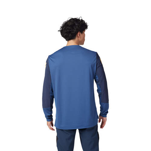 חולצת רכיבה ארוכה פוקס כחול כהה - FOX RACING DEFEND LS JERSEY TAUNT V24