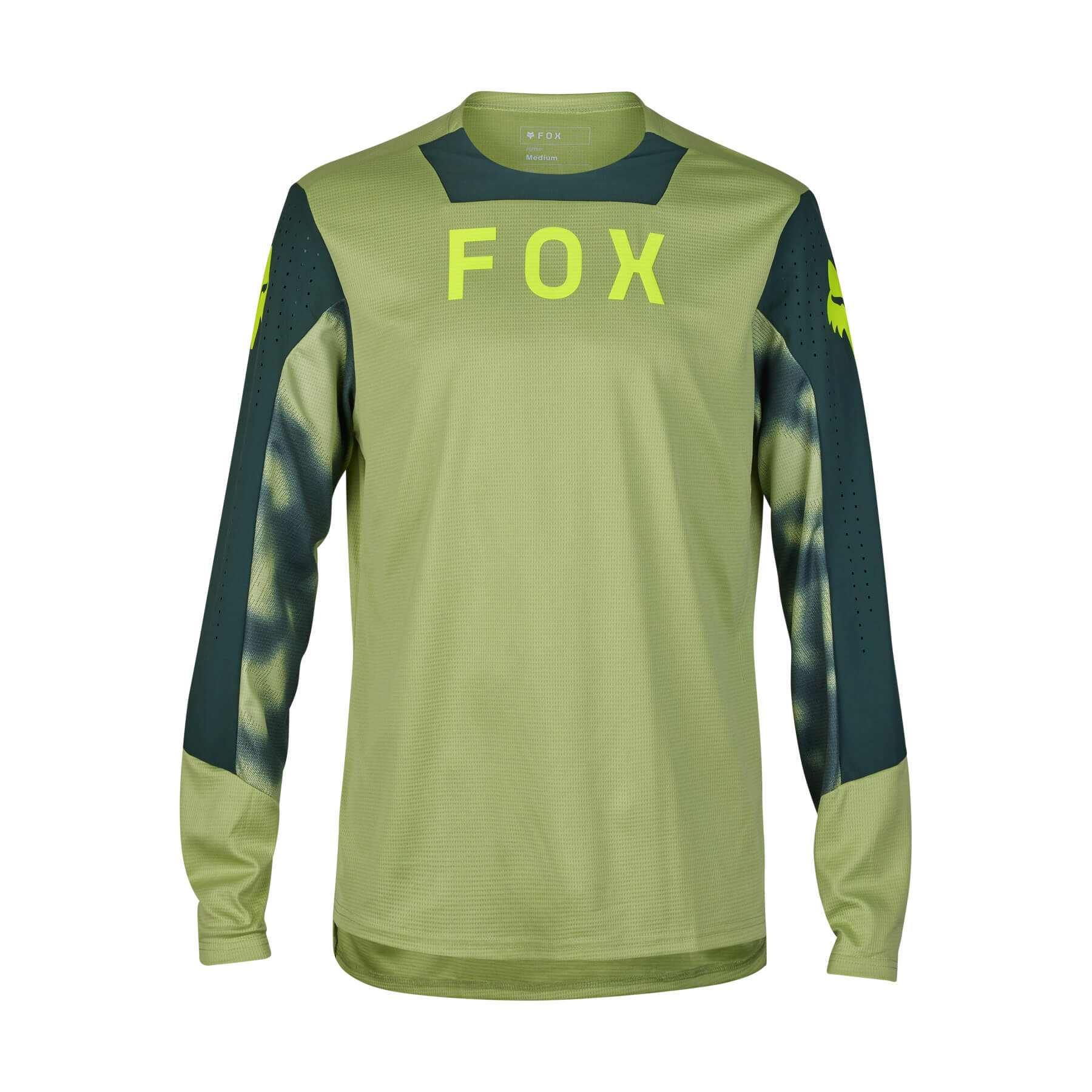 חולצת רכיבה ארוכה פוקס ירוק - FOX RACING DEFEND LS JERSEY TAUNT V24