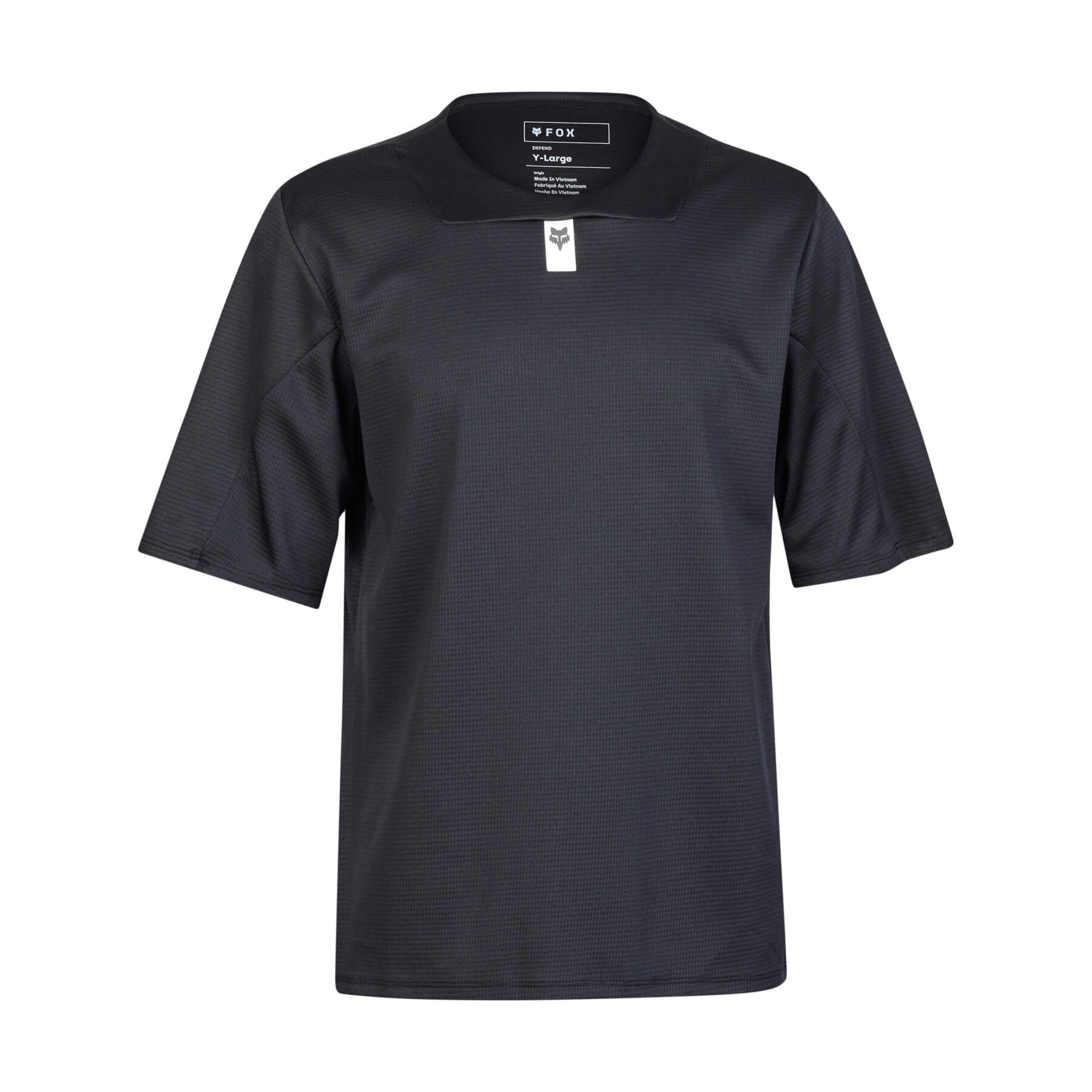 חולצת רכיבה קצרה לילדים פוקס שחור -FOX YTH DEFEND SS JERSEY V24