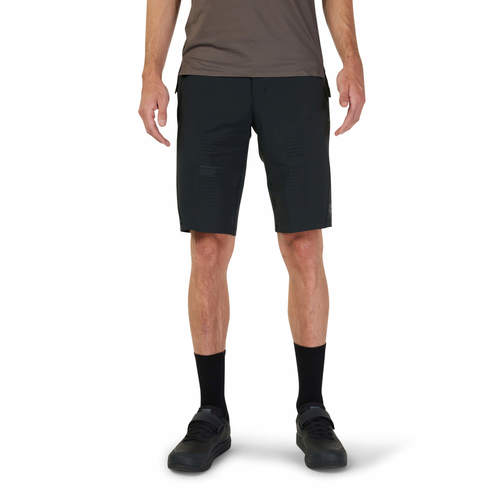 מכנס רכיבה קצר פוקס שחור עם ריפוד פריק - FOX RACING FLEXAIR W/LINER SHORTS V24
