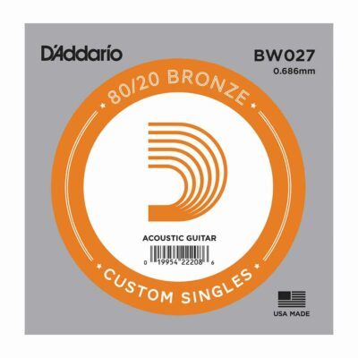מיתר בודד לגיטרה אקוסטית דדריו –  BW027 80/20 Bronze Wound Single – 027