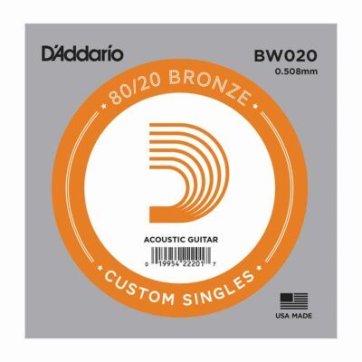 מיתר בודד לגיטרה אקוסטית דדריו – BW020 80/20 Bronze Wound Single – 020