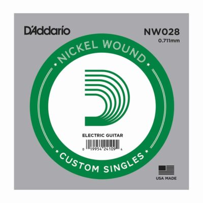 מיתר בודד לגיטרה חשמלית דדריו –  Single Nickel Wound – 028