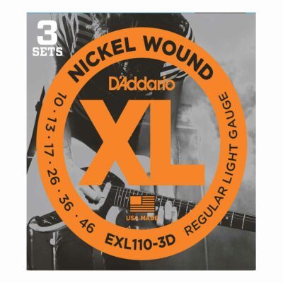 3 סטים מיתרים לגיטרה חשמלית דדריו – 10-46 –  EXL110-3D Nickel Wound 3Pack