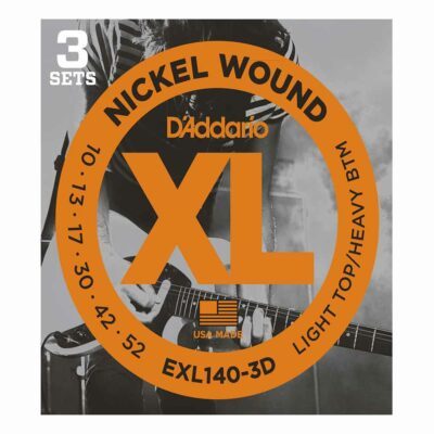 3 סטים מיתרים לגיטרה חשמלית דדריו – 10-52 –  EXL140-3D Nickel Wound 3Pack