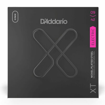 3 סטים מיתרים לגיטרה חשמלית דדריו – 09-42 – Daddario XTE0942-3P Coated Nickel Wound 3Pack