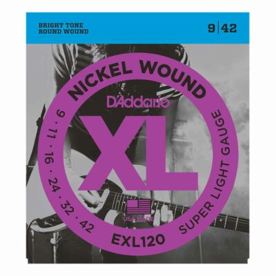 מיתרים לגיטרה חשמלית דדריו – 9-42 – EXL120 Nickel Wound