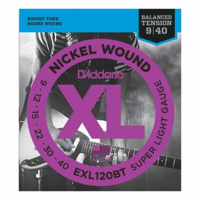 מיתרים לגיטרה חשמלית דדריו – 9-40 –  EXL120BT Nickel Wound Balanced Tension
