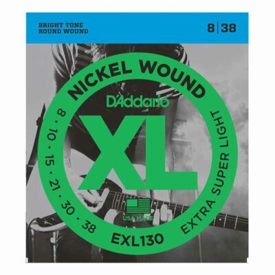 מיתרים לגיטרה חשמלית דדריו – 8-38 –  EXL130 Nickel Wound