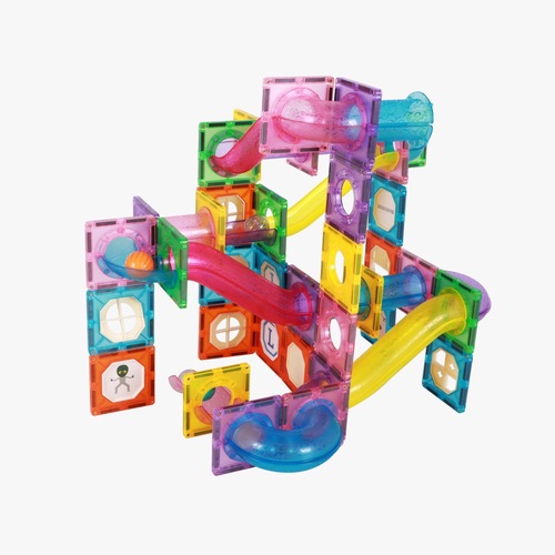 מדרון מגנטים מסלולים 110 חלקים עם כדורי LED זוהרים תיבת נח פעילות יצירה צביעה משחקים לנסיעות דמיון מטבח צעצועי עץ איכות חשיבה משחקי התפתחות תינוקות דמיון מריונטה אאוריקה מקופלת טויסים ענטל עדינות