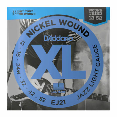 מיתרים לגיטרה חשמלית דדריו – 12-52 – EJ21 Nickel Wound Jazz Light